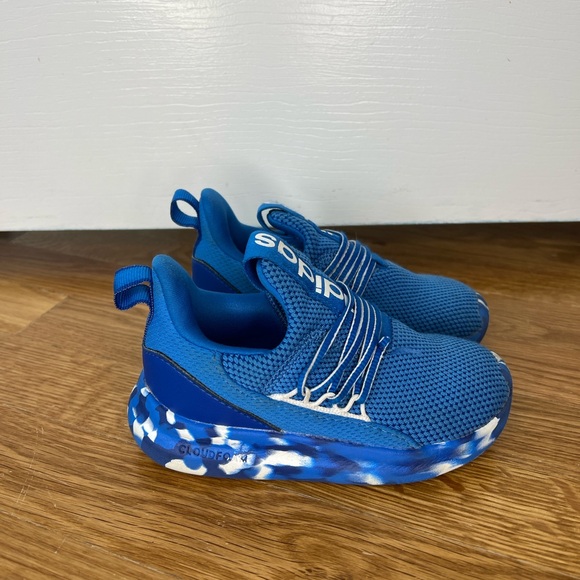 Adidas Kids Blue Slip-On Sneakers Size 10K | Lightweight Play Shoes - Picture 3 of 7